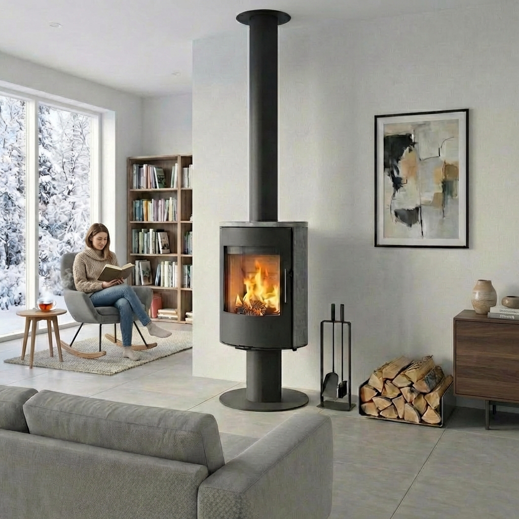 Romotop Evora T mastenec dizajnové otočné krbové kachle